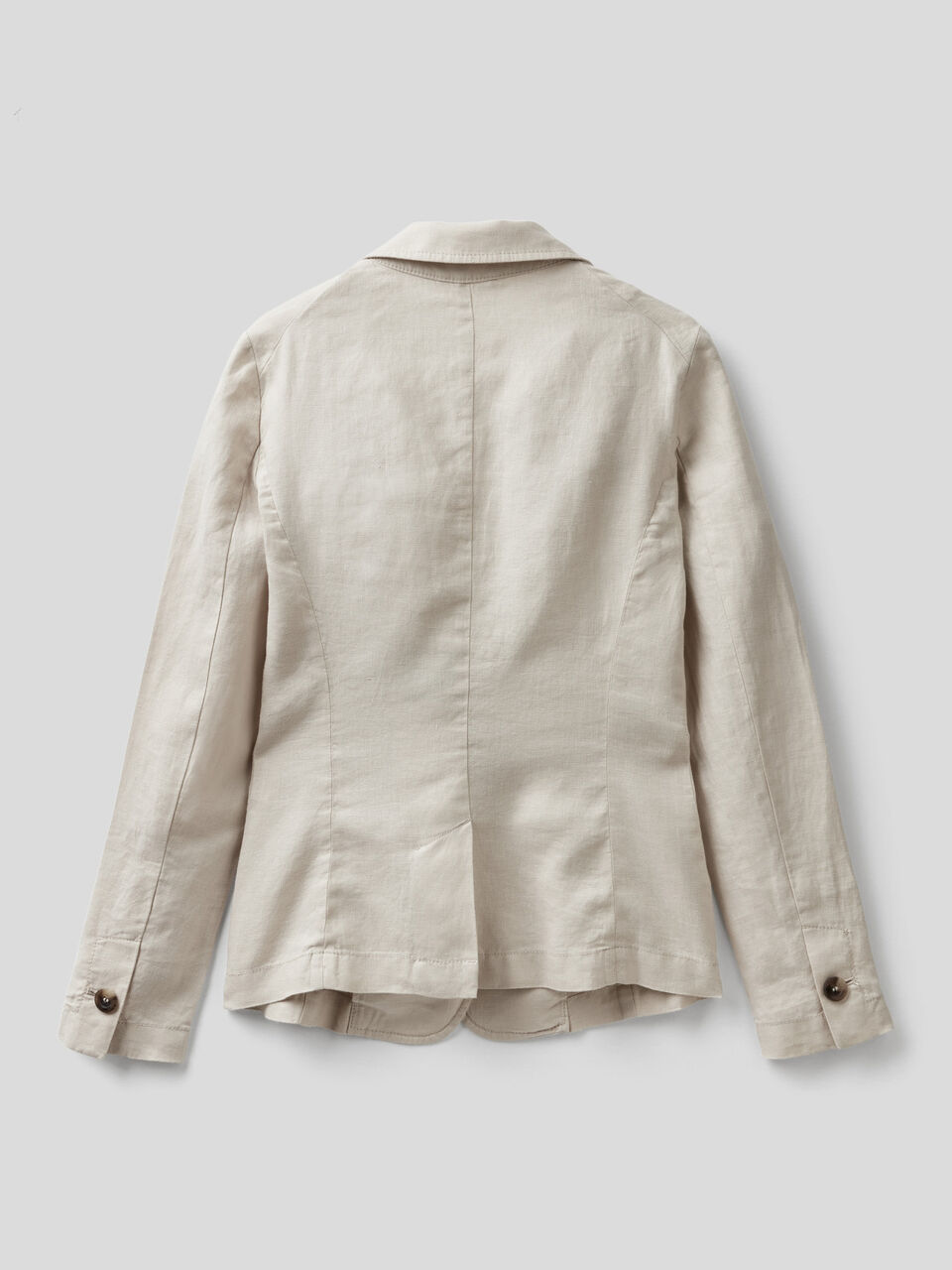 Waisted blazer in 100% linen image number 2
