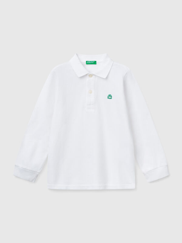 Long sleeve polo in cotton  Junior Boy
