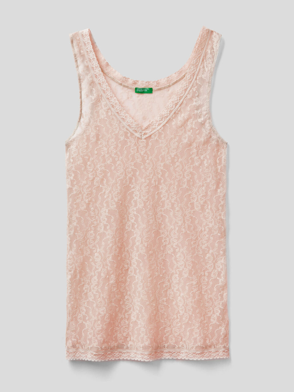 Tank top in sustainable stretch lace image number 1