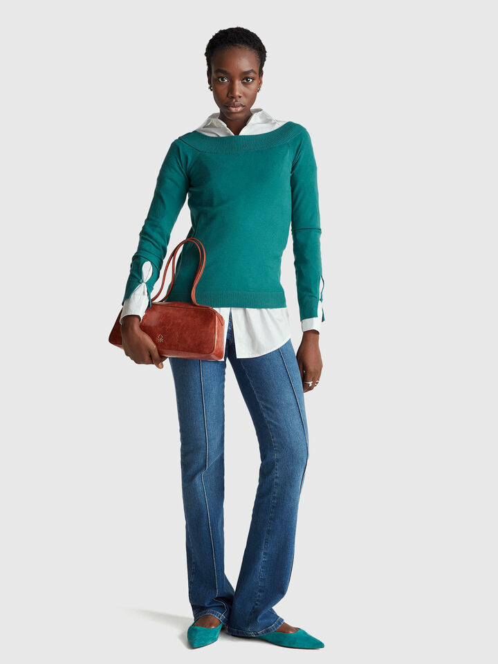 BOAT-NECK SWEAT.L/S Women