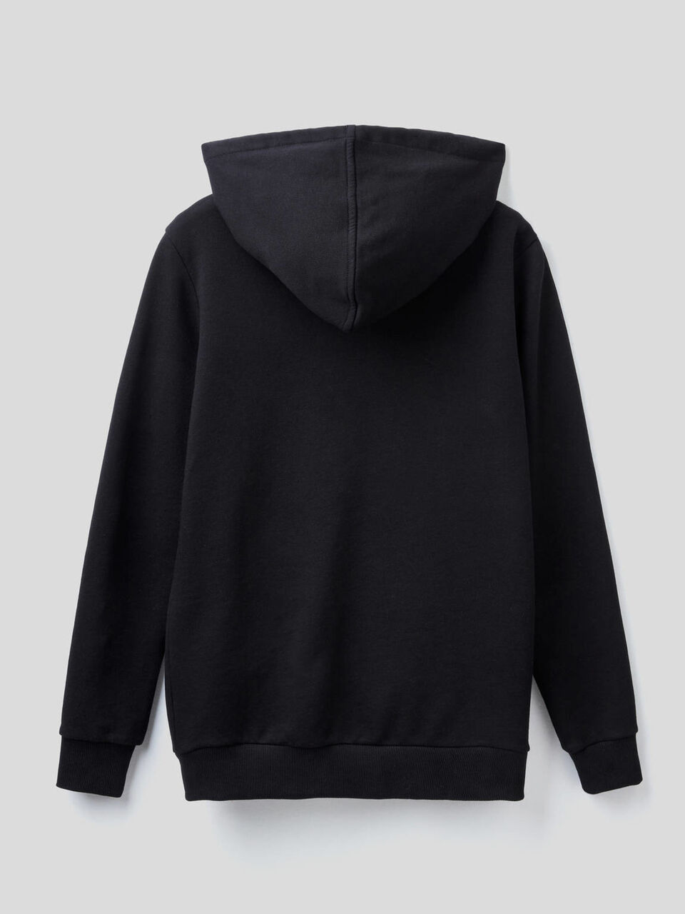 100% cotton sweatshirt with zip and hood image number 2