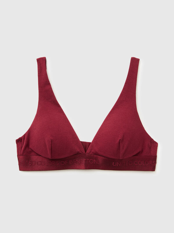 Triangle bra in stretch cotton Women