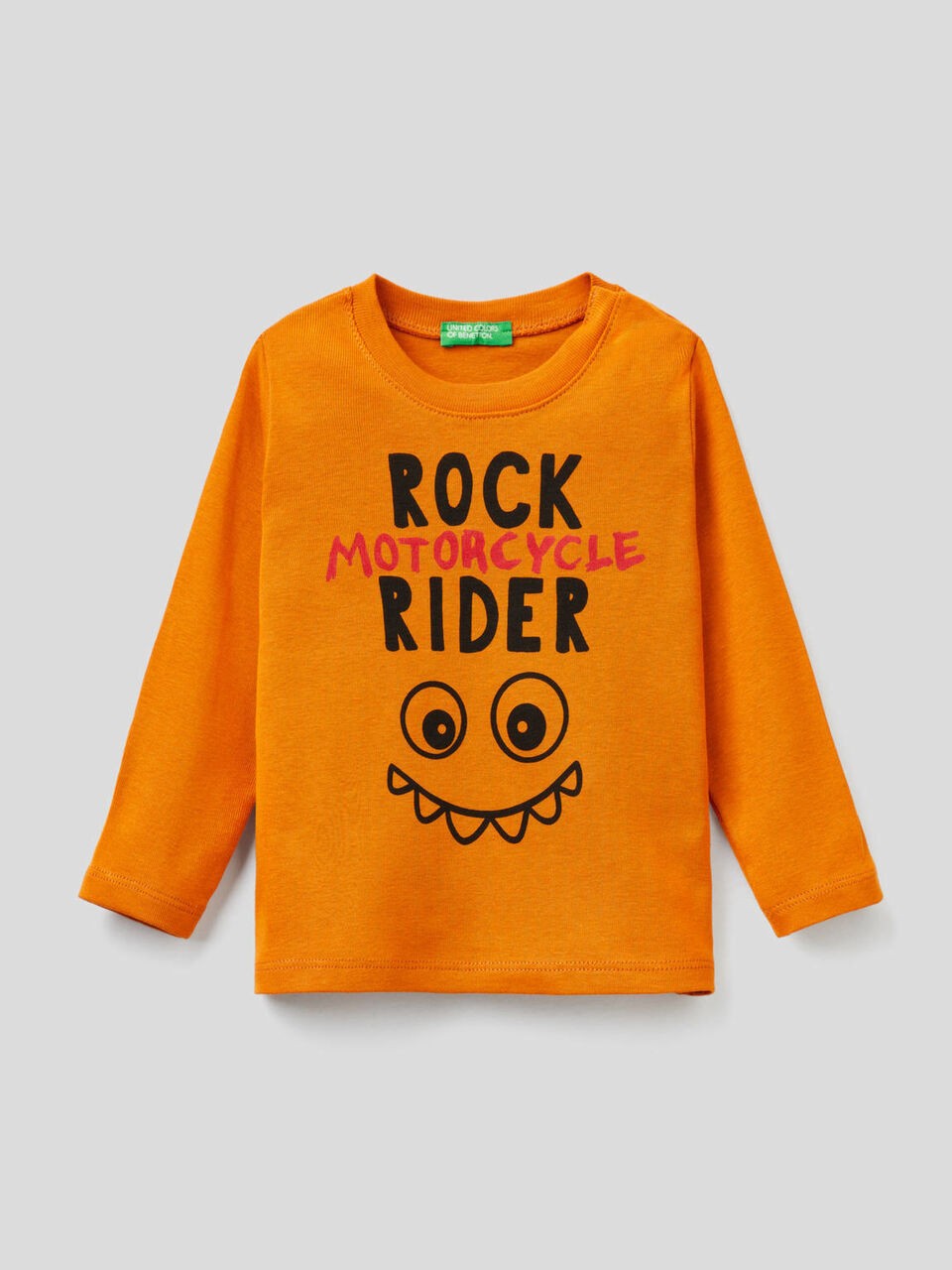 Long sleeve t-shirt with slogan print image number 1