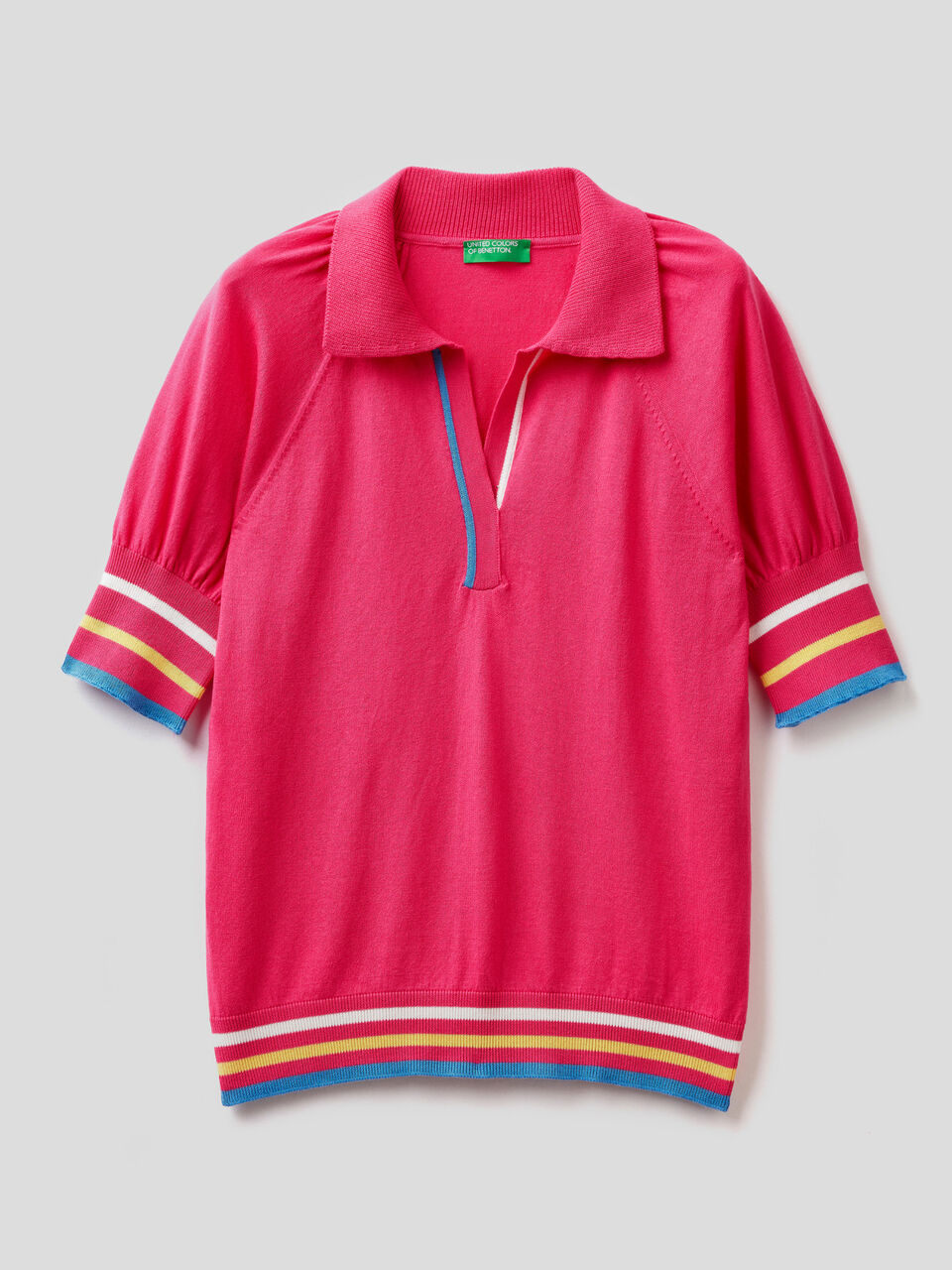Polo with balloon sleeves image number 1