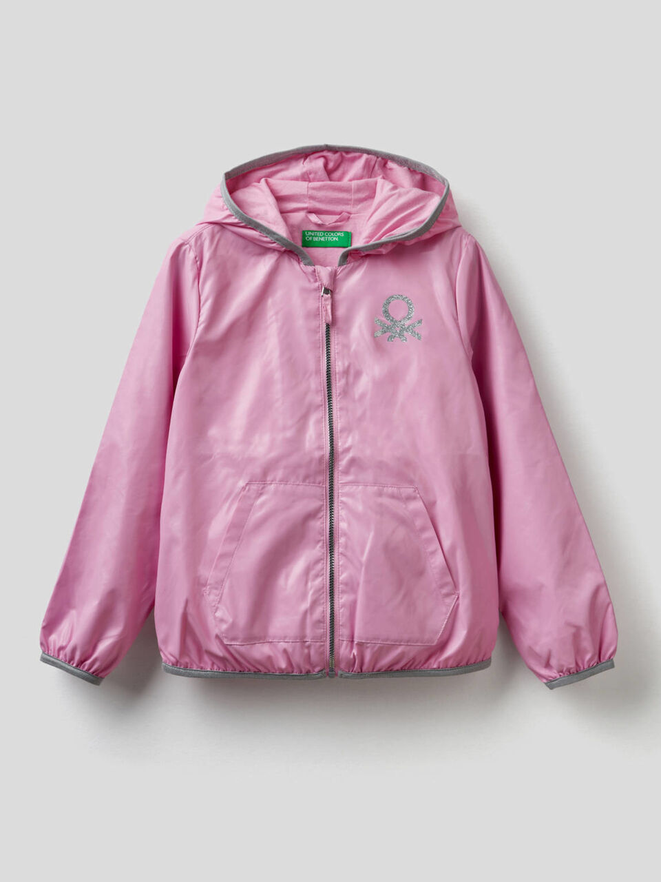 Jacket with hood in technical fabric image number 1