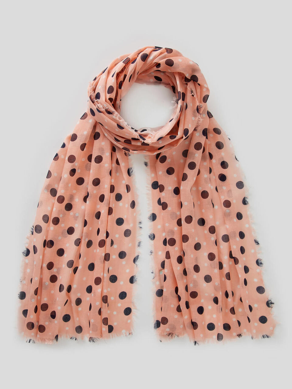 Patterned scarf in organic cotton image number 1