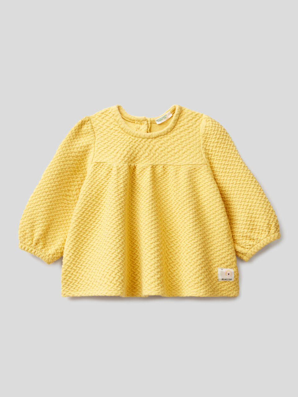 Sweatshirt in knit stretch organic cotton image number 1