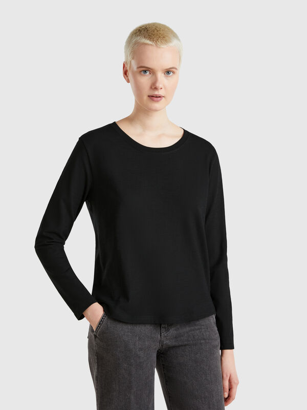 Long sleeve light cotton t-shirt Women