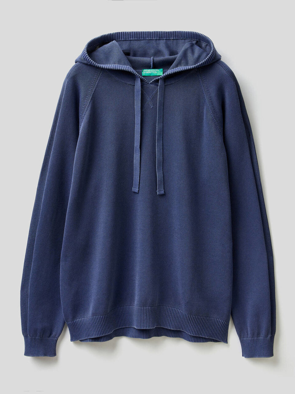 Sweater in pure cotton with hood image number 1