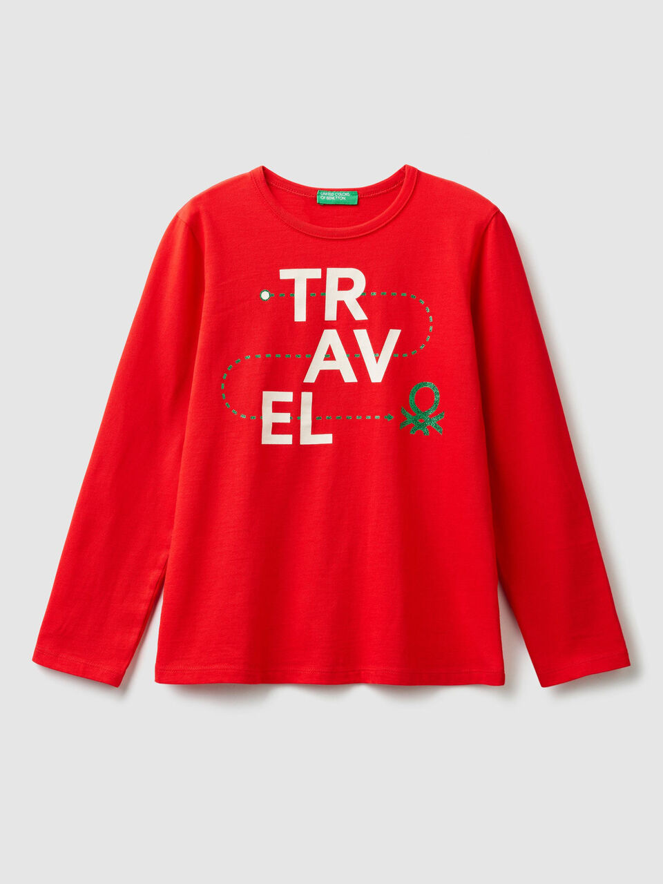 T-shirt with print and glitter image number 1