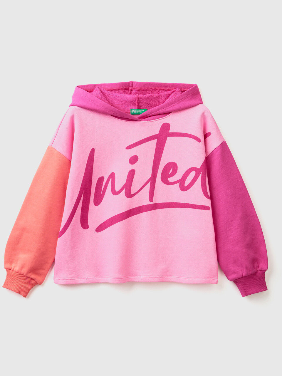 Cropped sweatshirt with hood