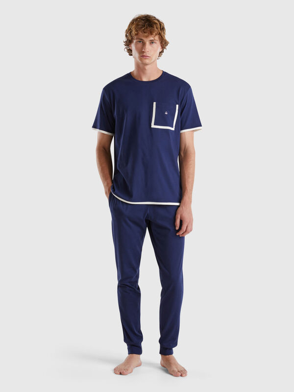 Trousers with elastic logo Men