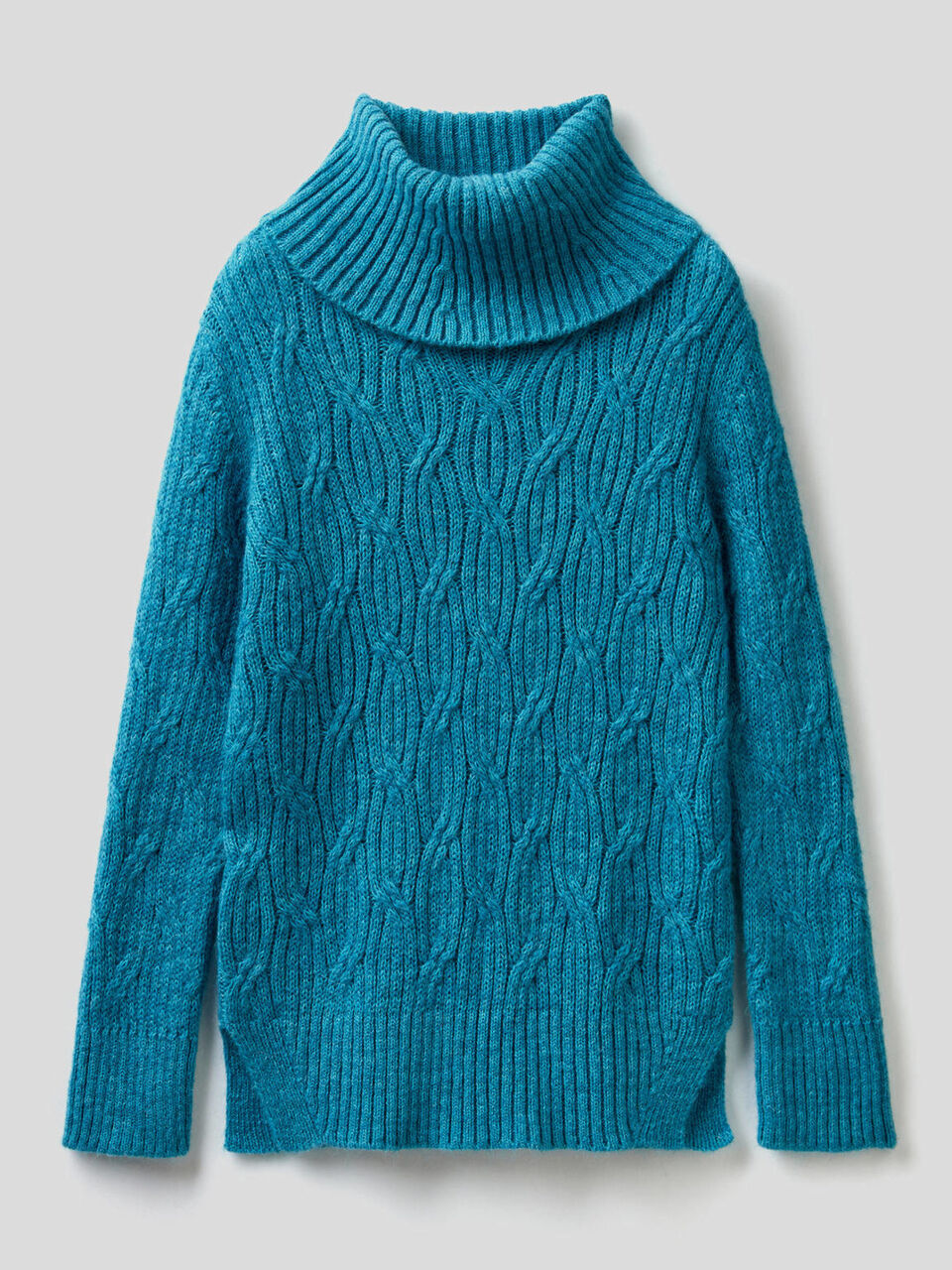 Turtleneck sweater with twisted ribbed knit image number 1