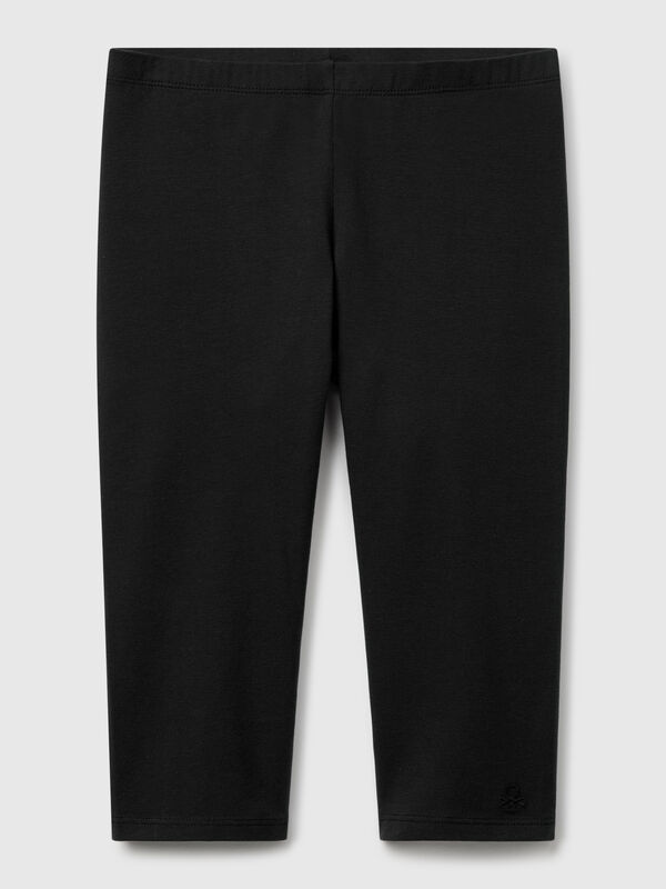 Knee-length stretch cotton leggings Junior Girl