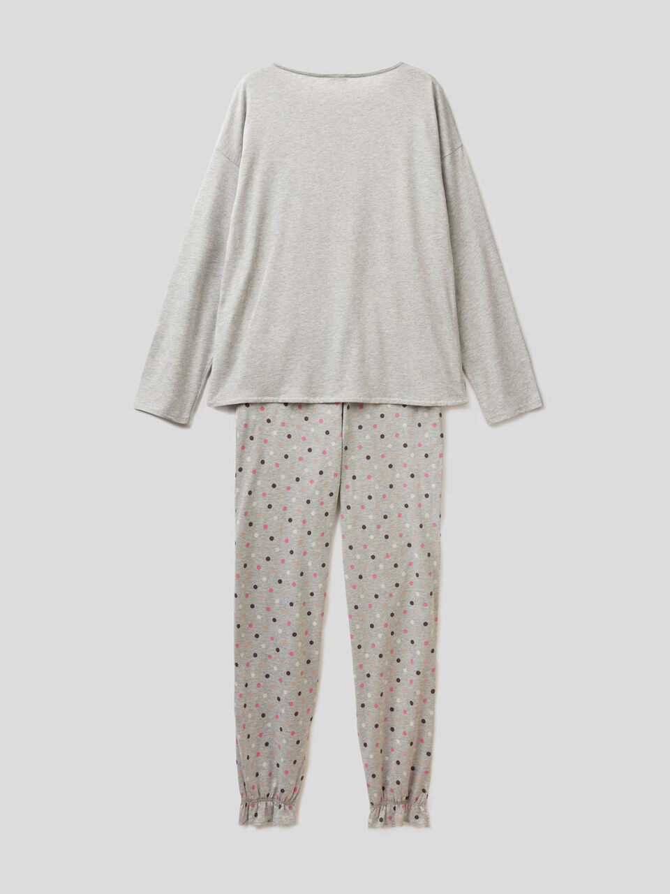 Pyjamas in cotton blend with rouches image number 2