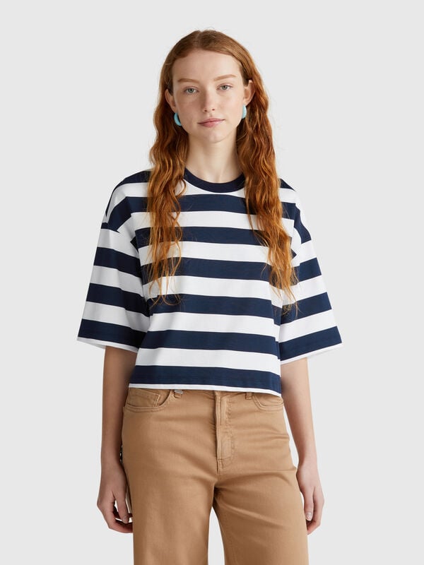 Blue and white striped t-shirt Women