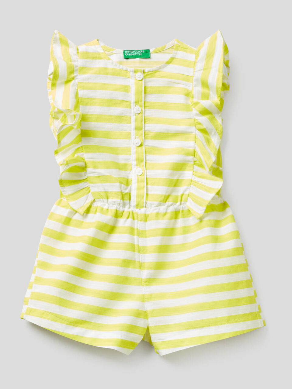 One-piece striped jumpsuit image number 1