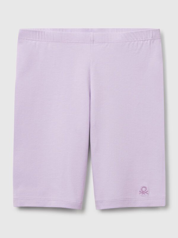 Short leggings in stretch cotton Junior Girl
