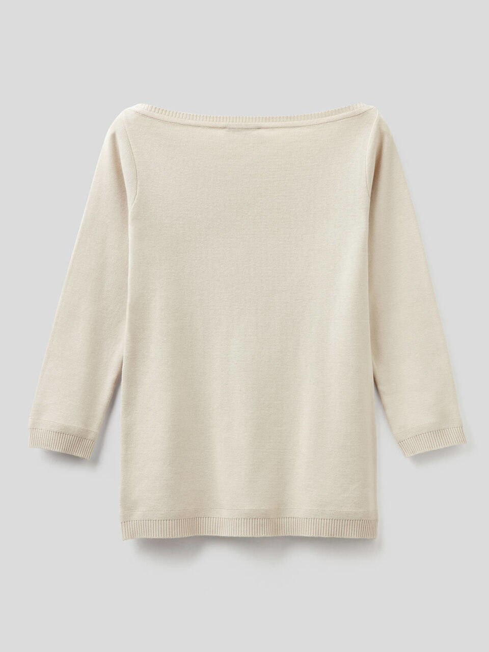 100% cotton boat neck sweater image number 2