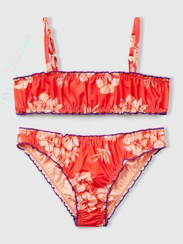 Bikini with floral print Junior Girl