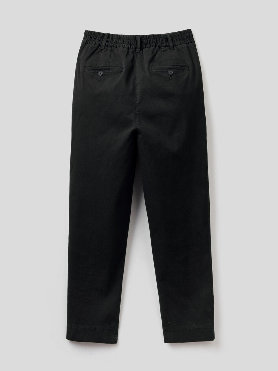 Stretch cotton solid color trousers image number 2