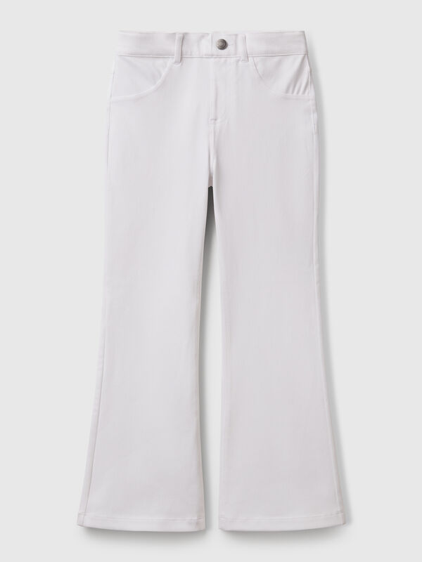 Flared trousers in stretch cotton Junior Girl