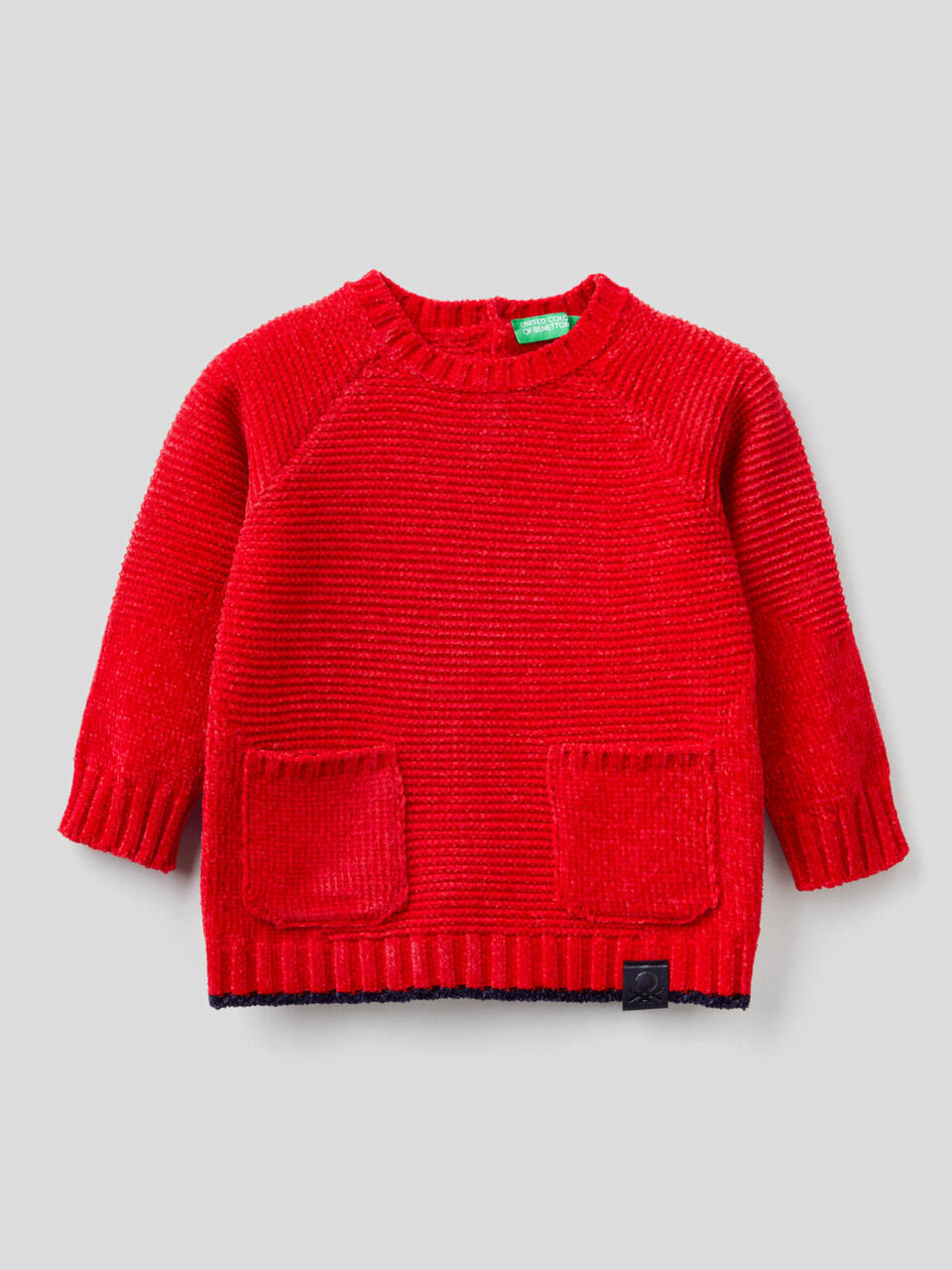 Sweater in chenille with pockets image number 1