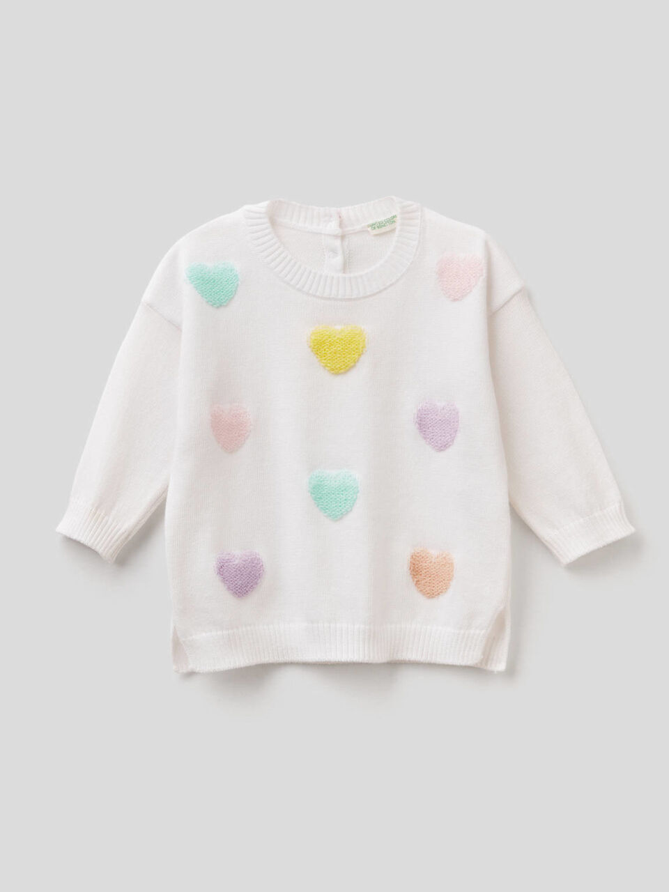 Sweater with knit inlay image number 1