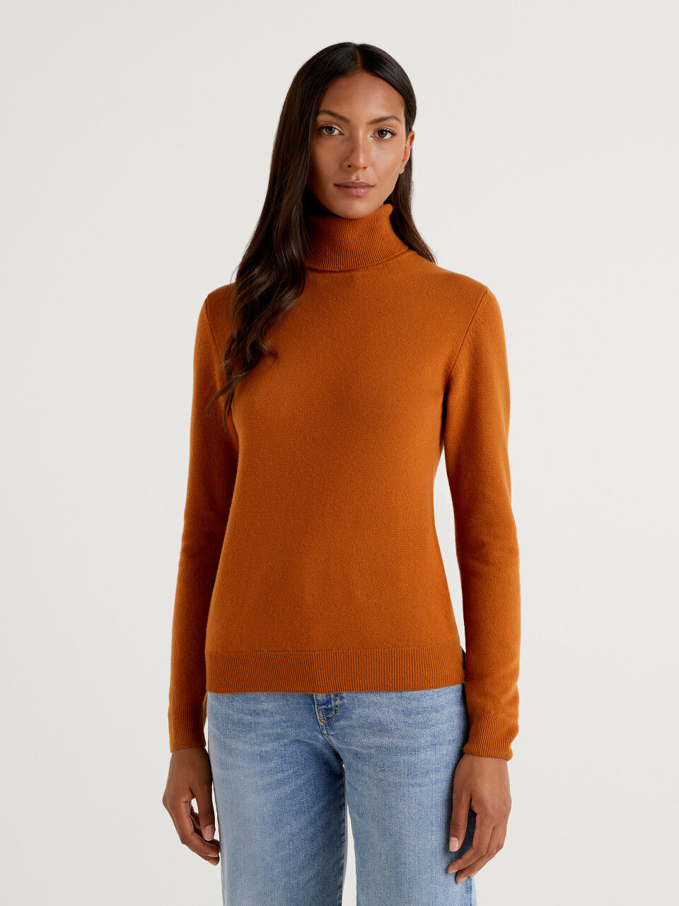 benetton polo neck jumper