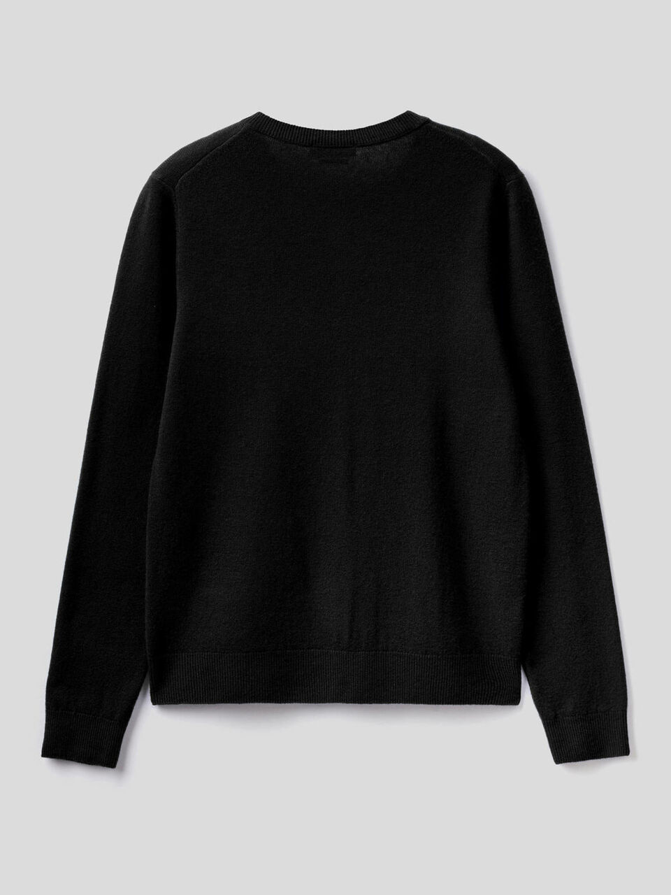 Crew neck cardigan in pure virgin wool image number 2