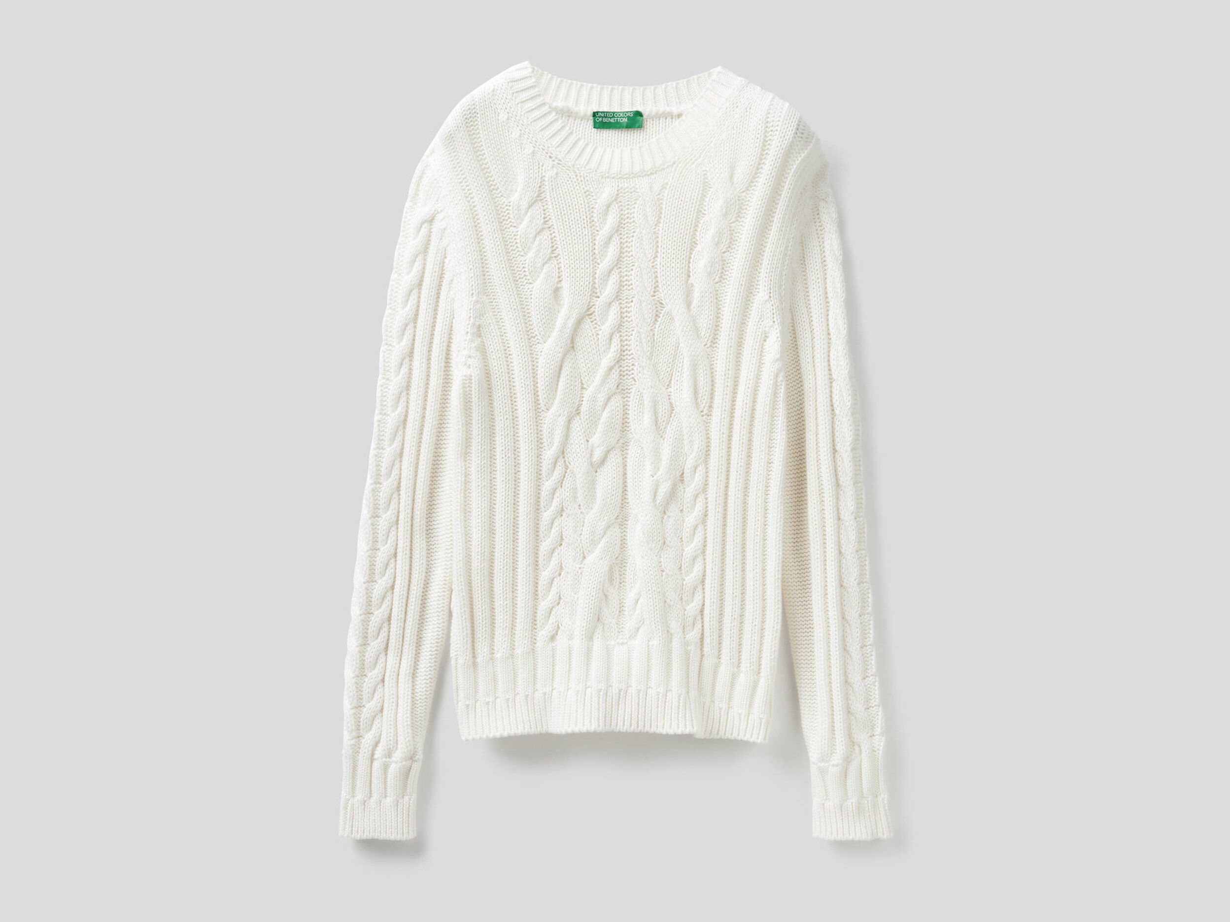 100 cotton cable knit sweater
