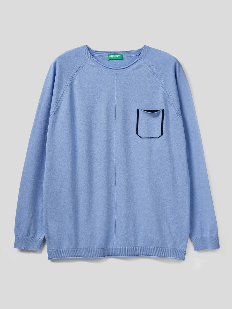 Cotton sweater with pocket image number 1