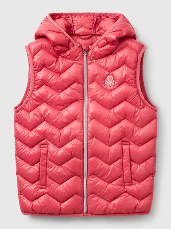 Padded vest with hood Junior Girl