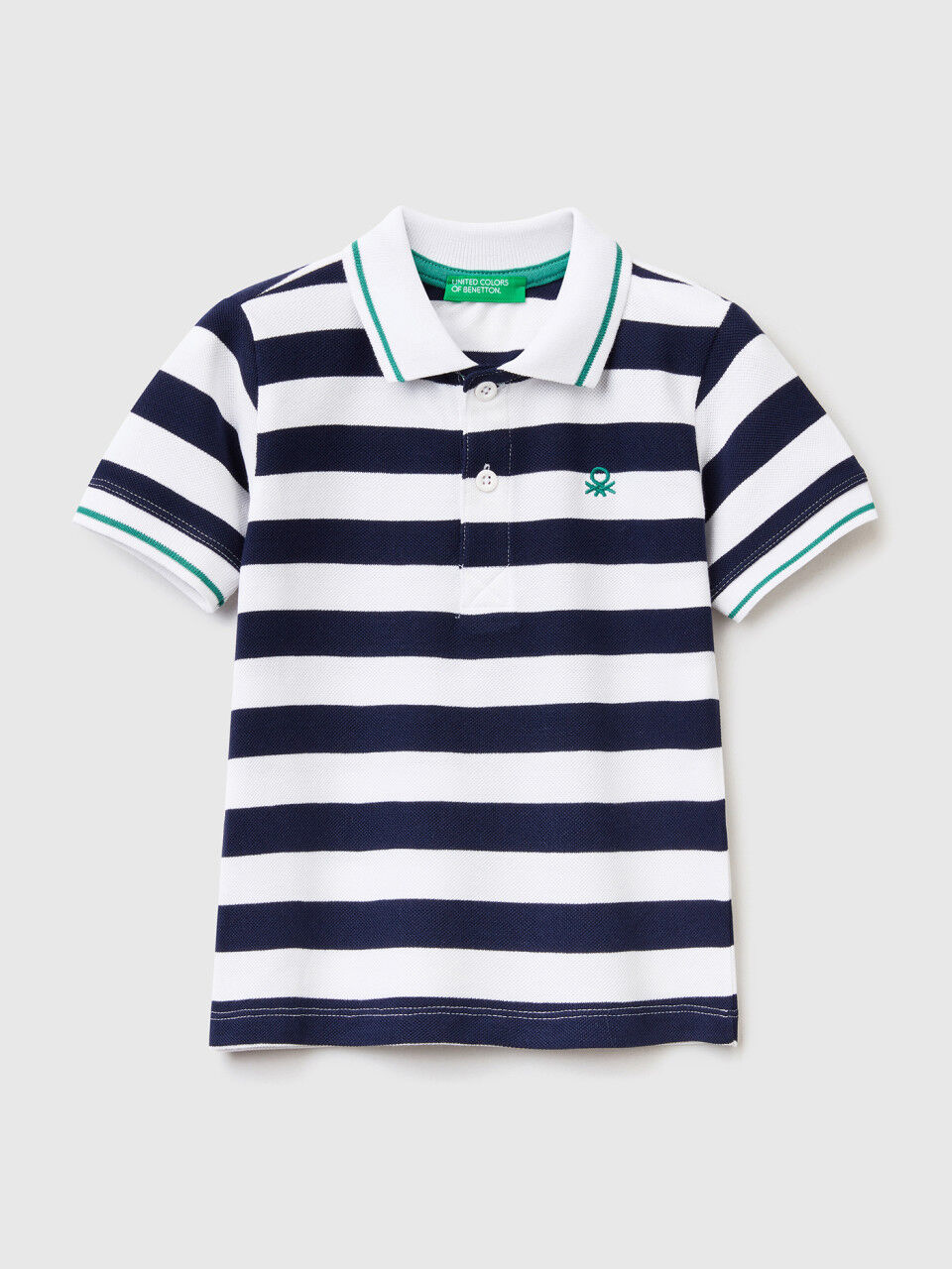 Short sleeve polo with stripes