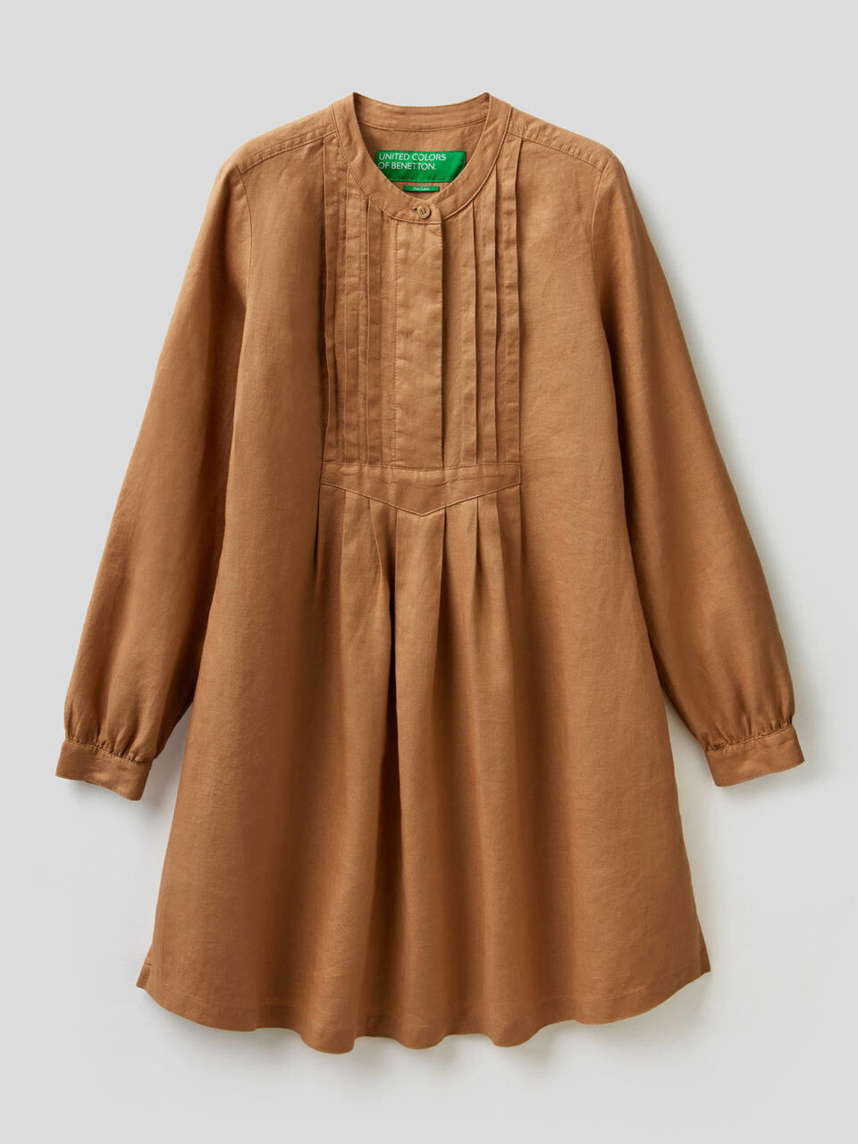 Short dress in 100% linen image number 1