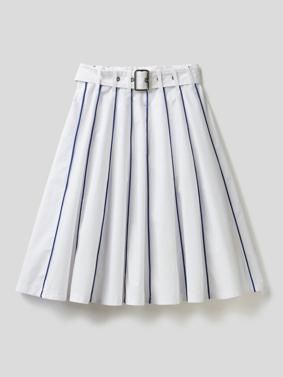 Flared skirt with belt image number 1