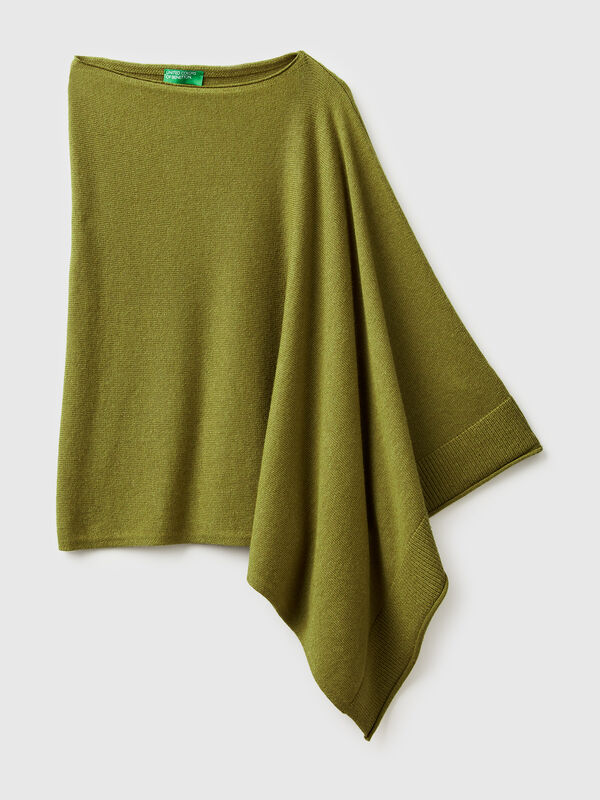 Cashmere blend poncho Women