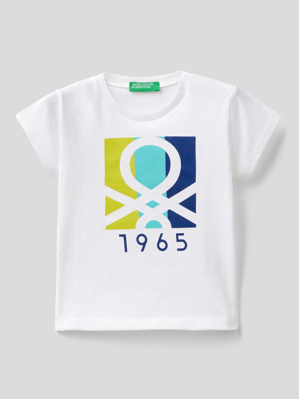 T-shirt with logo print in organic cotton image number 1