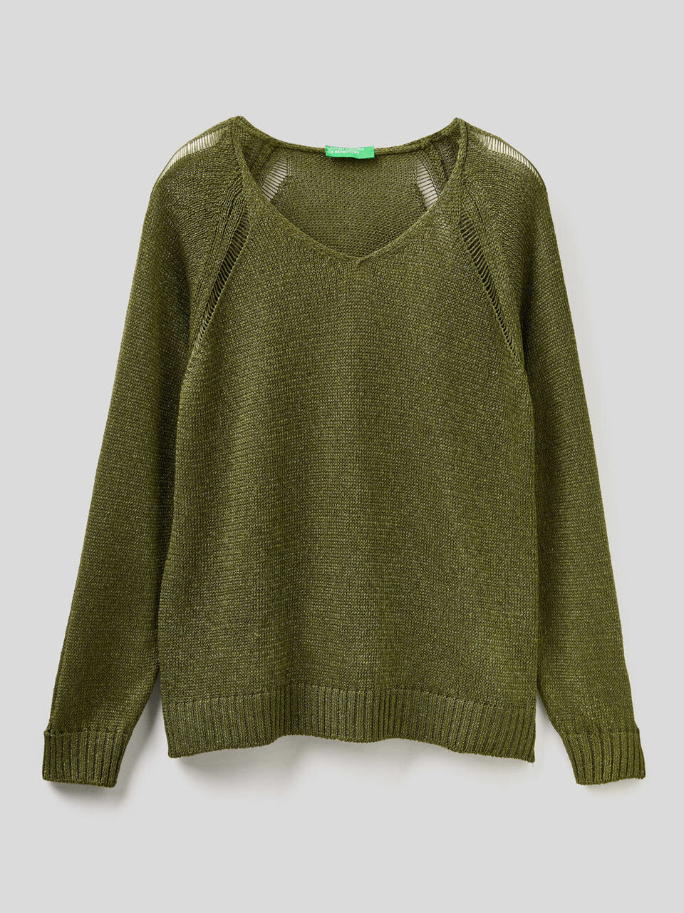 Sweater with wide stitch detail image number 1