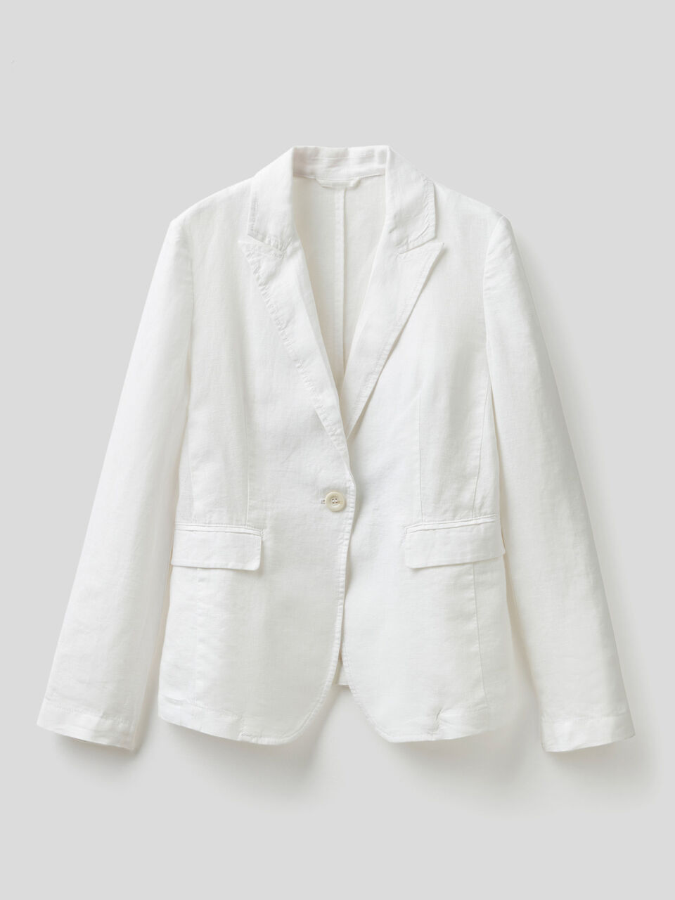 Waisted blazer in 100% linen image number 1