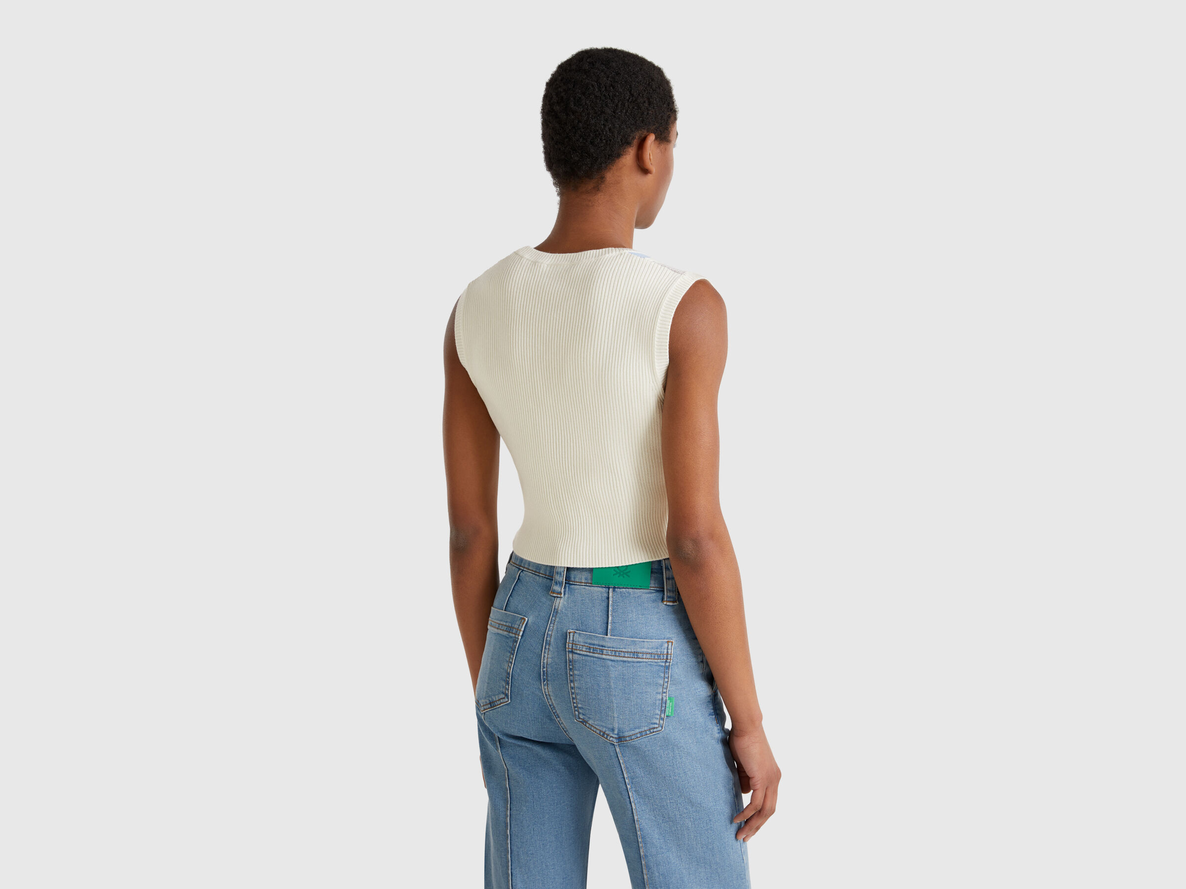 SLEEVELESS SWEATER Women image number 1