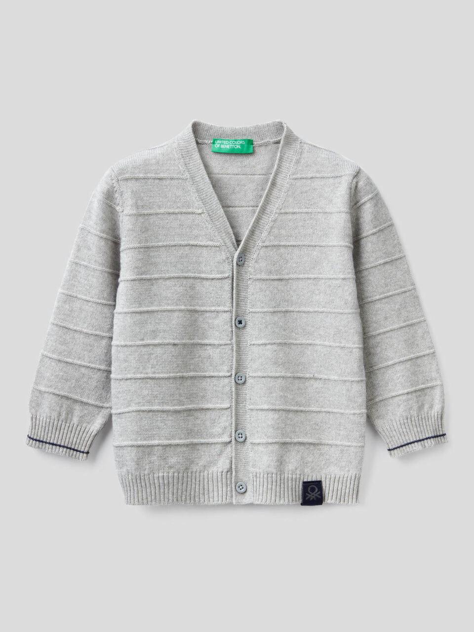 V-neck knit cardigan image number 1