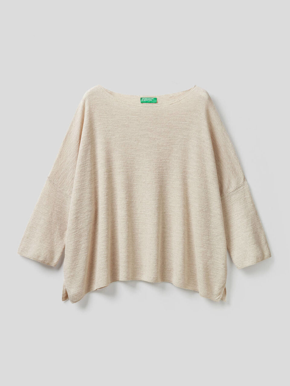 Knit sweater with boat neck image number 1