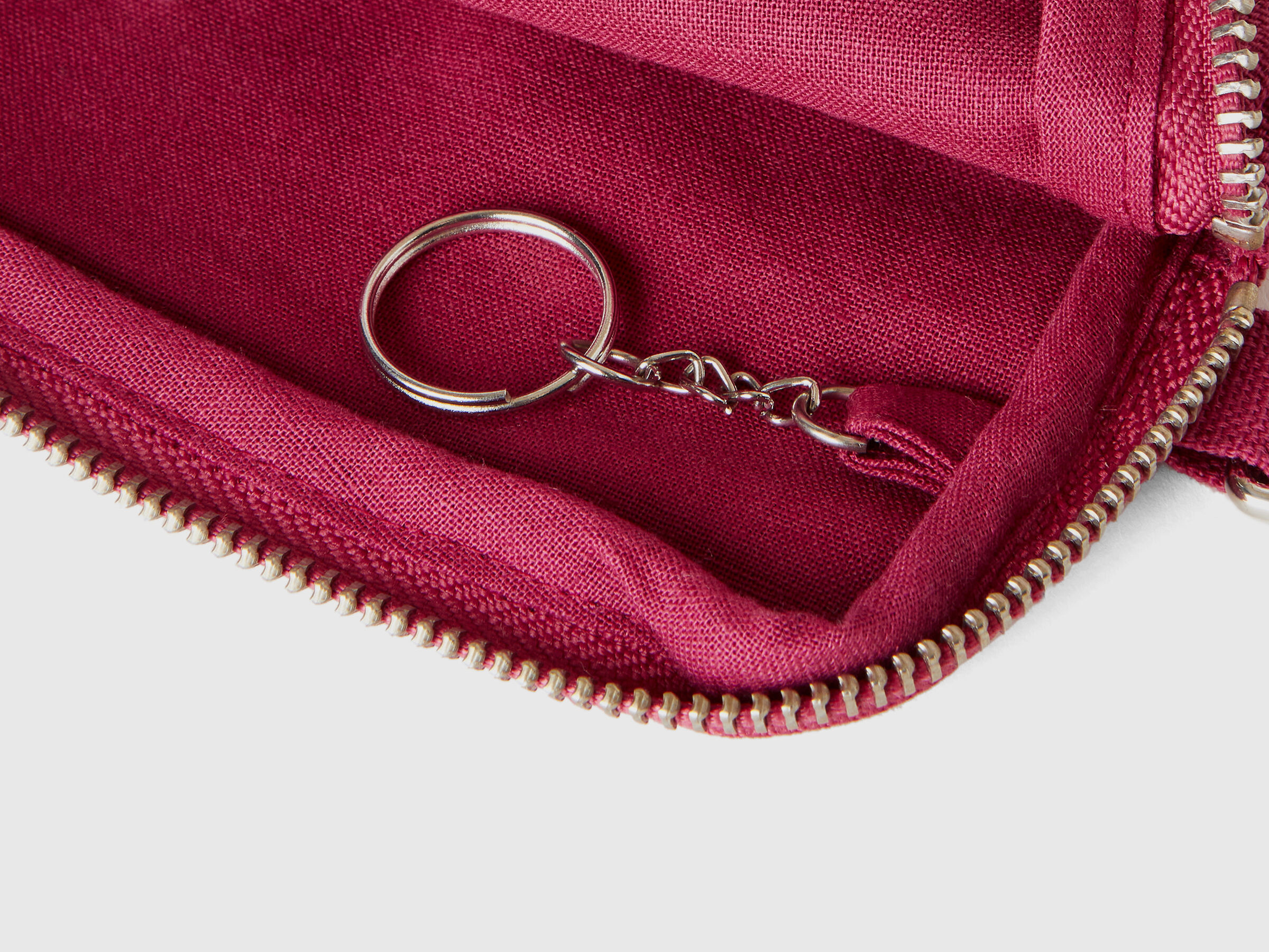 Burgundy keychain and coin purse image number 2