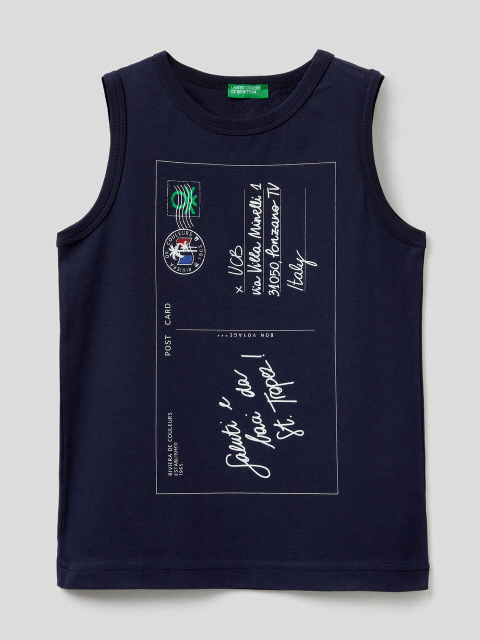Tank top with postcard print image number 1