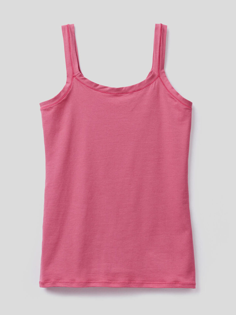 Tank top in long fiber stretch cotton image number 2