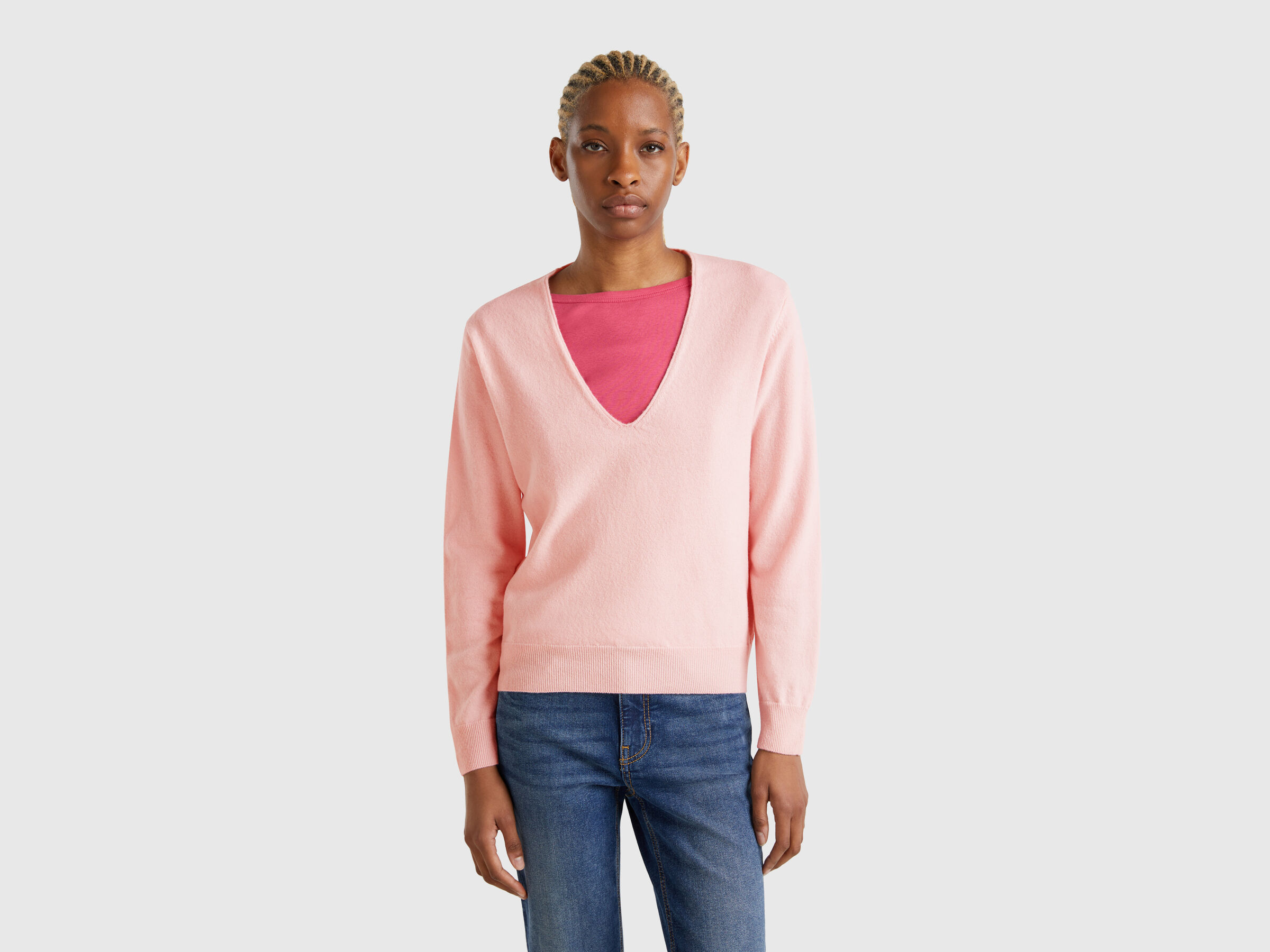 V NECK SWEATER L/S Women image number 0