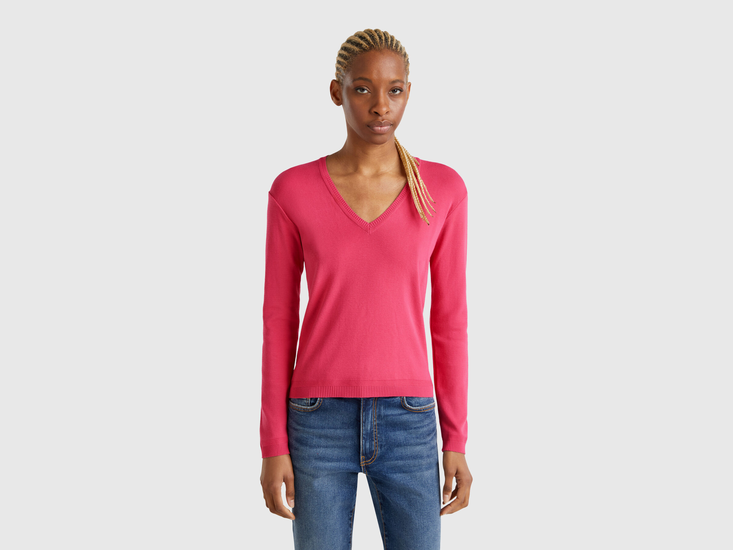 V NECK SWEATER L/S Women image number 0