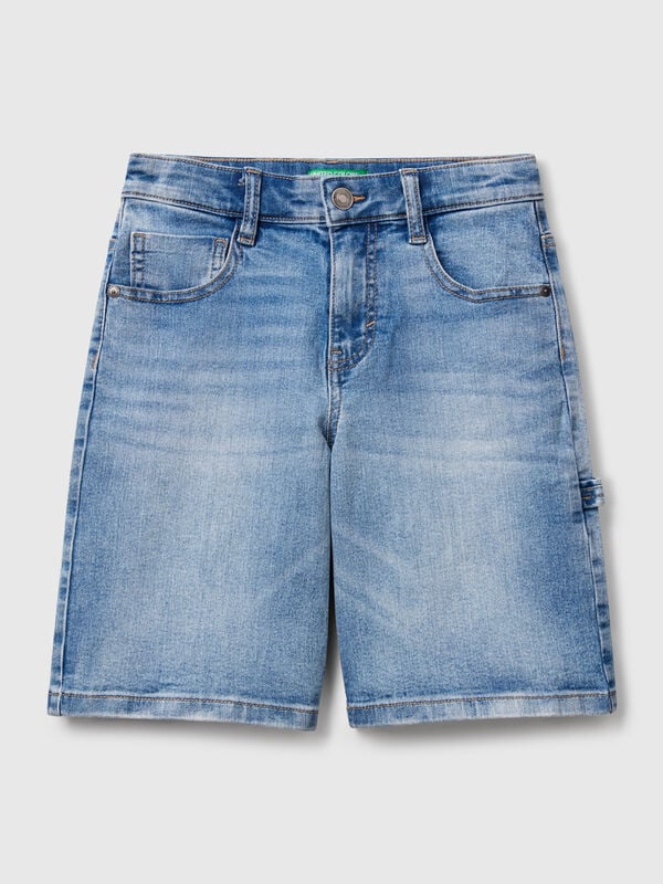 Straight fit denim bermudas Junior Boy
