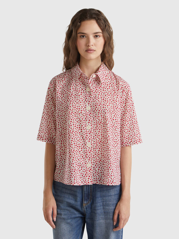 Short sleeve patterned shirt Women